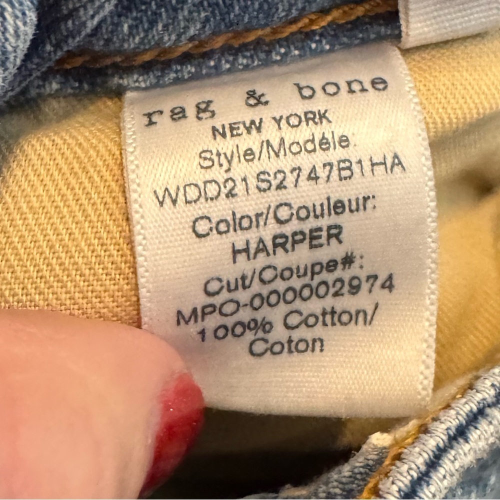 rag & bone Modele Harper Women Jeans, Size 29, 100% Cotton, Classic Jeans - Picture 13 of 15